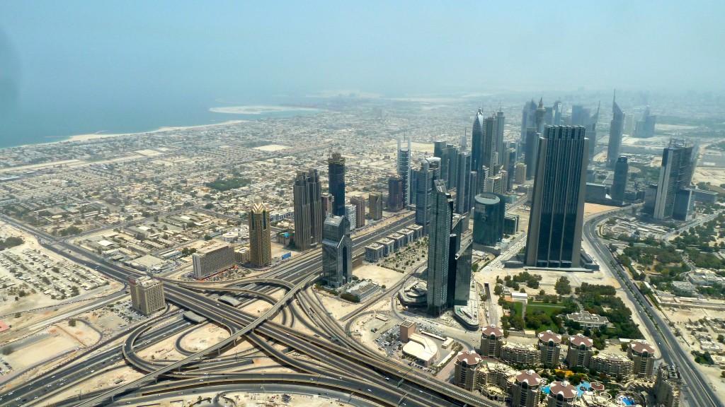 View of Dubai from atop the Burj Khalifa