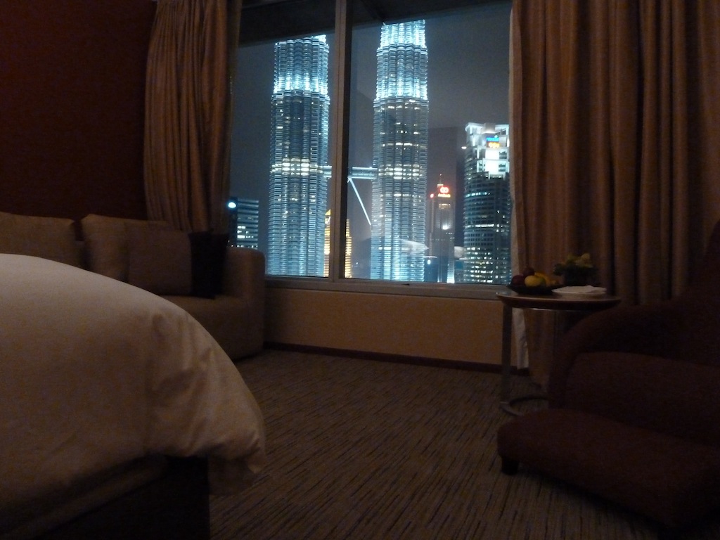 View of Petronas Towers from inside room